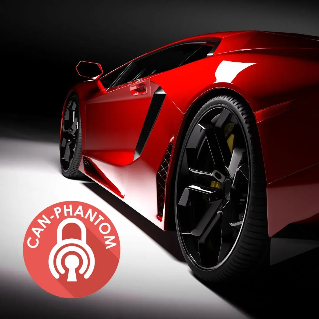 CAN-Phantom promotional graphic with a red performance car